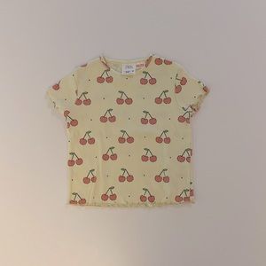 Zara Baby Girl Ribbed Cherry Shirt